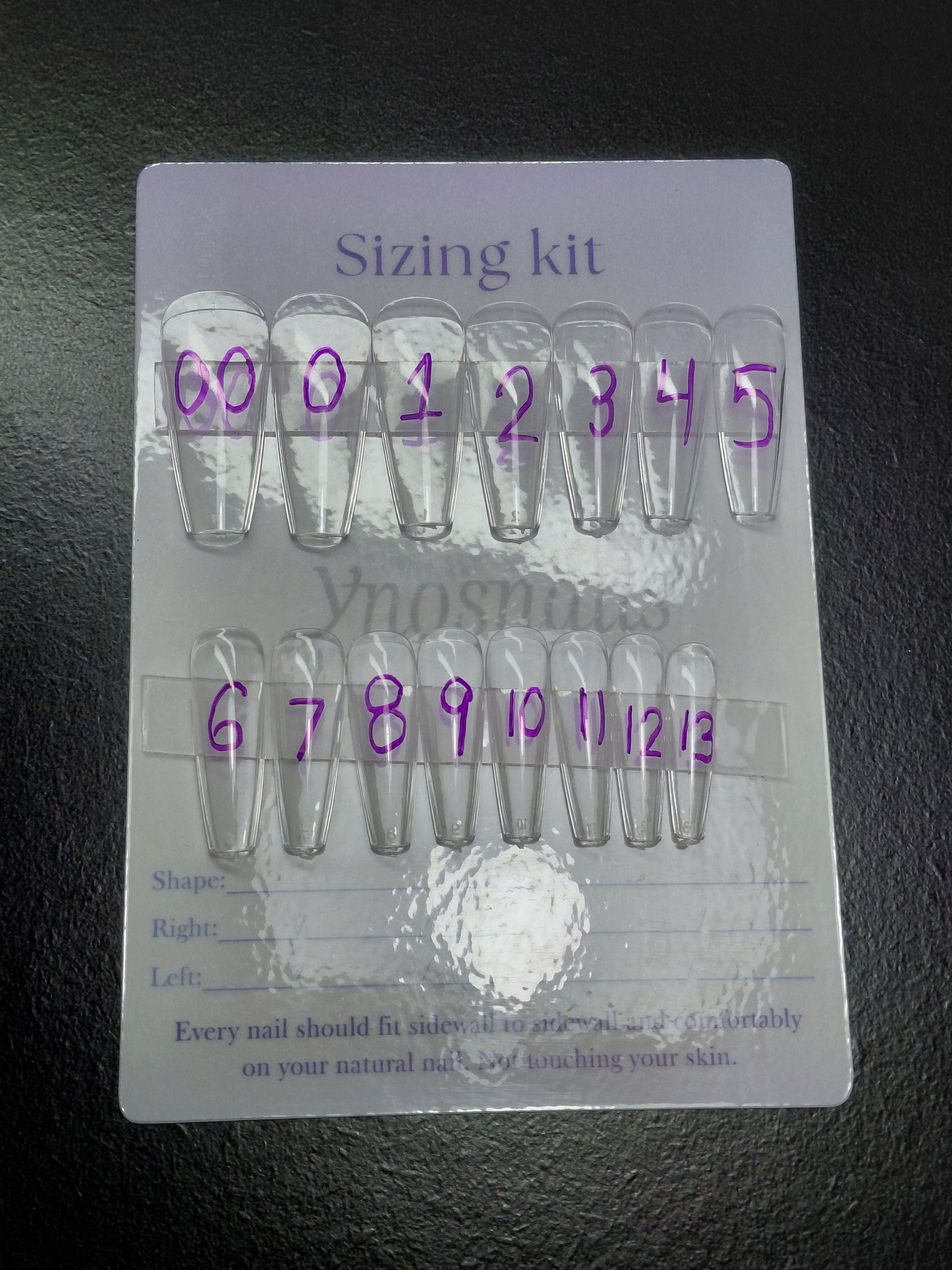 Sizing kits