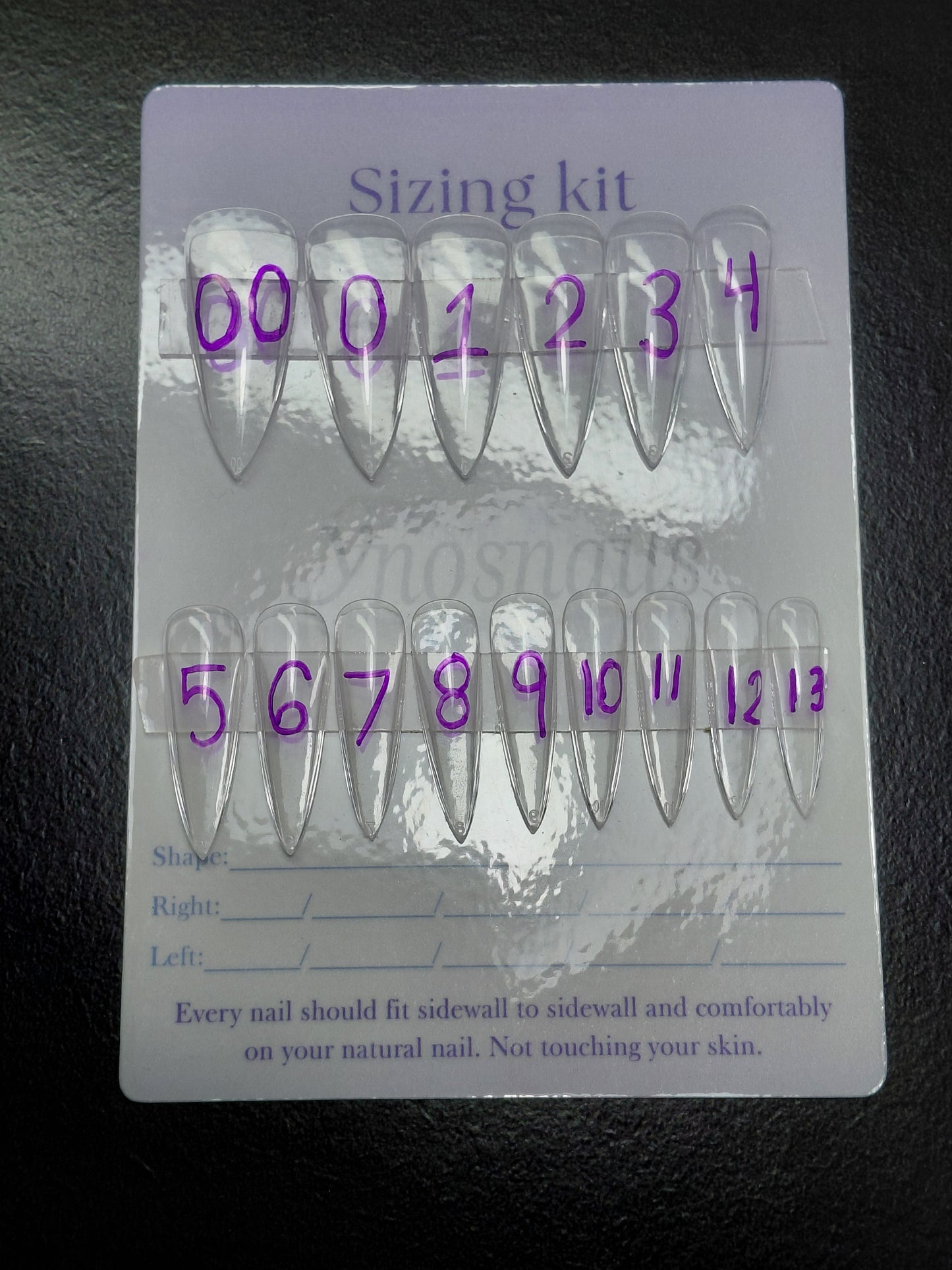 Sizing kits